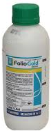 Folio Gold 537.5 SC bottle from Syngenta Kenya; regional pack illustration